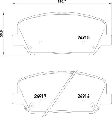 Brembo P 30 065X - Тормозные колодки, дисковые, комплект unicars.by