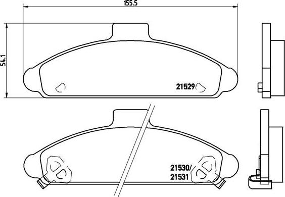 Brembo P 30 004 - Тормозные колодки, дисковые, комплект unicars.by