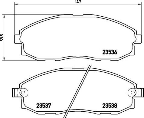 Textar 23536 155 0 5 - Тормозные колодки, дисковые, комплект unicars.by