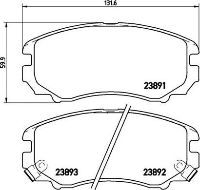 Brembo P 30 018X - Тормозные колодки, дисковые, комплект unicars.by