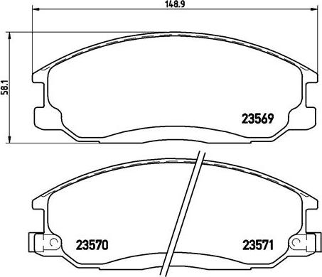 Brembo P 30 013 - Тормозные колодки, дисковые, комплект unicars.by