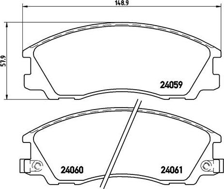 Brembo P 30 017 - Тормозные колодки, дисковые, комплект unicars.by