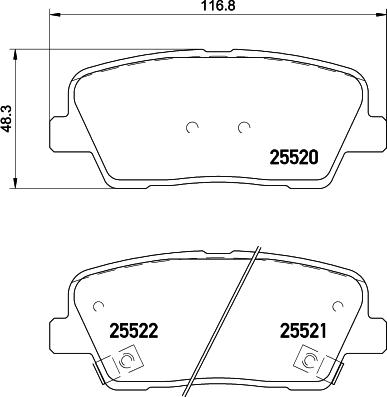 Brembo P30081N - Тормозные колодки, дисковые, комплект unicars.by