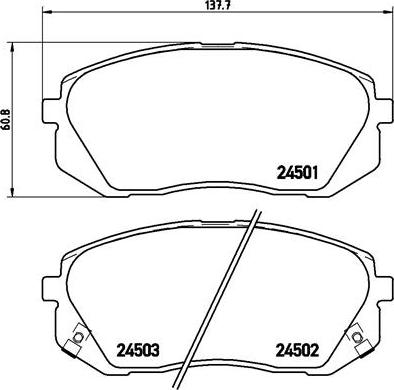 Brembo P 30 039 - Тормозные колодки, дисковые, комплект unicars.by