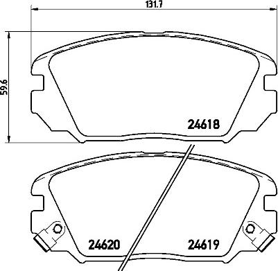 Brembo P30031N - Тормозные колодки, дисковые, комплект unicars.by