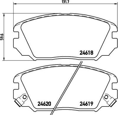 Brembo P 30 031 - Тормозные колодки, дисковые, комплект unicars.by