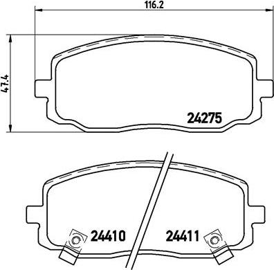 Brembo P 30 032 - Тормозные колодки, дисковые, комплект unicars.by