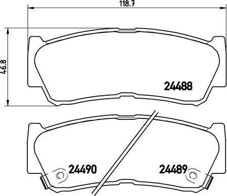 Brembo P 30 037 - Тормозные колодки, дисковые, комплект unicars.by