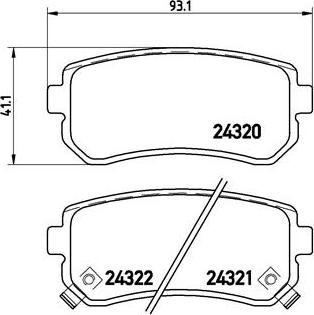 Brembo P 30 025 - Тормозные колодки, дисковые, комплект unicars.by