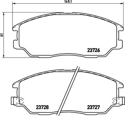 Brembo P 30 028 - Тормозные колодки, дисковые, комплект unicars.by