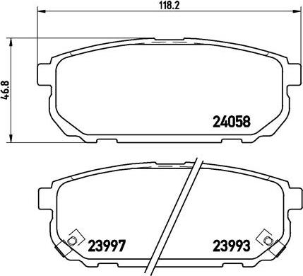 Brembo P 30 023 - Тормозные колодки, дисковые, комплект unicars.by