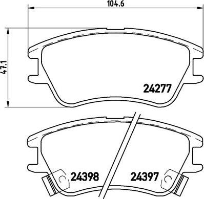 Brembo P 30 027 - Тормозные колодки, дисковые, комплект unicars.by