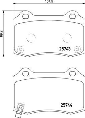 Brembo P 30 074 - Тормозные колодки, дисковые, комплект unicars.by