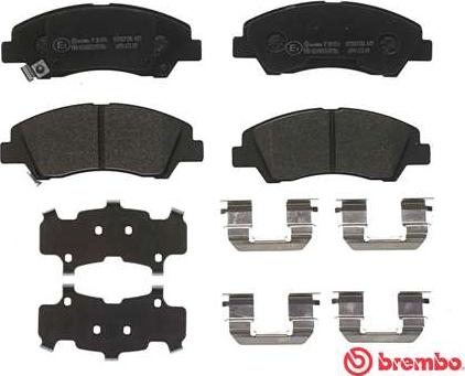 Brembo P 30 076 - Тормозные колодки, дисковые, комплект unicars.by