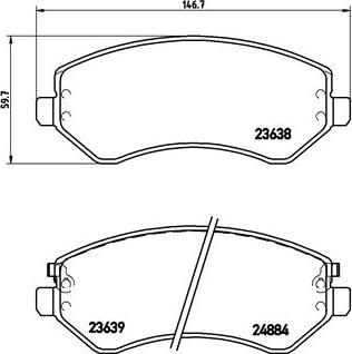 Brembo P 37 007 - Тормозные колодки, дисковые, комплект unicars.by