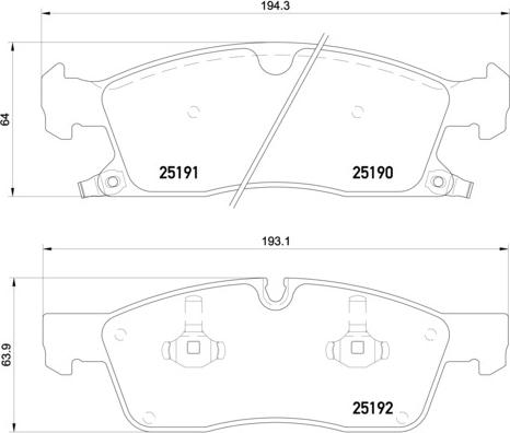 Brembo P 37 017 - Тормозные колодки, дисковые, комплект unicars.by