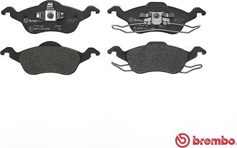 Brembo P 24 046 - Тормозные колодки, дисковые, комплект unicars.by