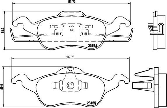 Brembo P 24 046 - Тормозные колодки, дисковые, комплект unicars.by