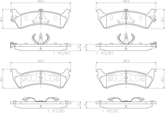 Brembo P24042N - Тормозные колодки, дисковые, комплект unicars.by