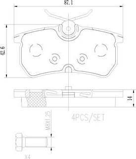 Brembo P24047N - Тормозные колодки, дисковые, комплект unicars.by