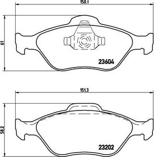 Brembo P 24 055 - Тормозные колодки, дисковые, комплект unicars.by