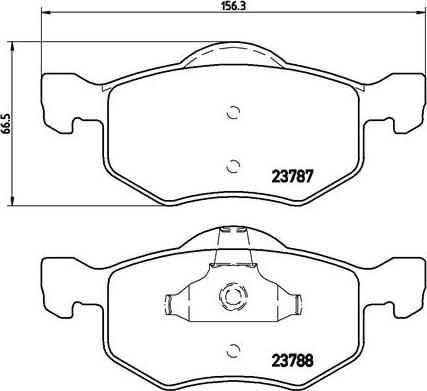 Brembo P 24 056 - Тормозные колодки, дисковые, комплект unicars.by