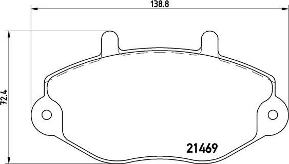 Brembo P 24 050 - Тормозные колодки, дисковые, комплект unicars.by