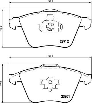 Brembo P 24 057 - Тормозные колодки, дисковые, комплект unicars.by