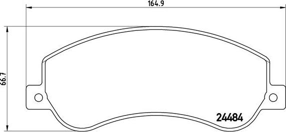 Brembo P 24 064 - Тормозные колодки, дисковые, комплект unicars.by