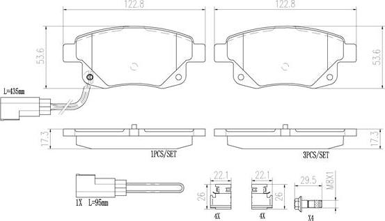 Brembo P24066N - Тормозные колодки, дисковые, комплект unicars.by