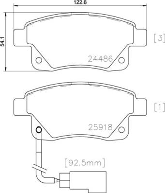 Brembo P 24 066 - Тормозные колодки, дисковые, комплект unicars.by