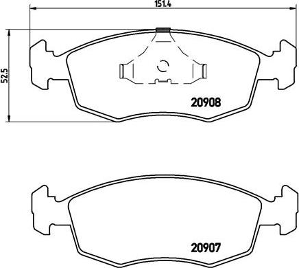 Brembo P 24 019 - Тормозные колодки, дисковые, комплект unicars.by