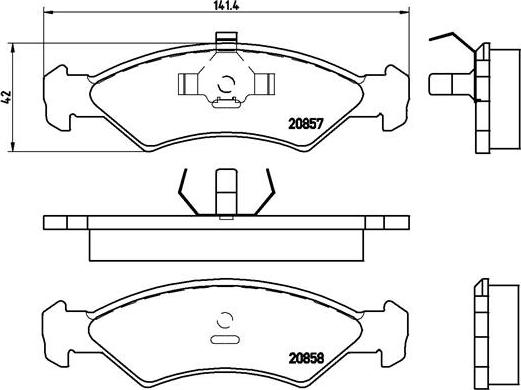 Brembo P 24 016 - Тормозные колодки, дисковые, комплект unicars.by