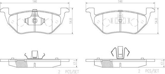 Brembo P24085N - Тормозные колодки, дисковые, комплект unicars.by