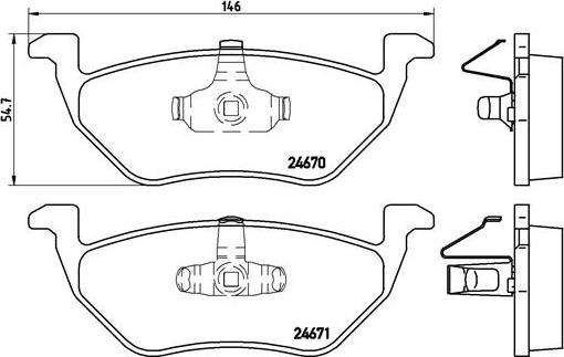 Brembo P 24 085 - Тормозные колодки, дисковые, комплект unicars.by