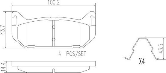 Brembo P24036N - Тормозные колодки, дисковые, комплект unicars.by