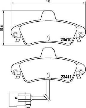 Brembo P 24 038 - Тормозные колодки, дисковые, комплект unicars.by