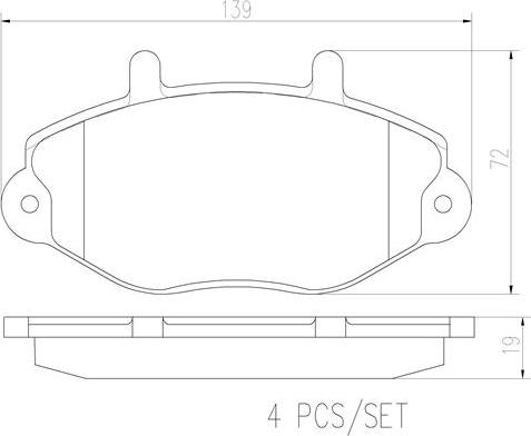 Brembo P24033N - Тормозные колодки, дисковые, комплект unicars.by