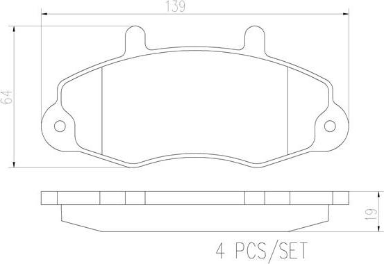 Brembo P24032N - Тормозные колодки, дисковые, комплект unicars.by