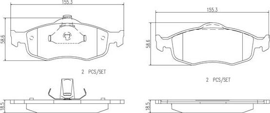 Brembo P24037N - Тормозные колодки, дисковые, комплект unicars.by