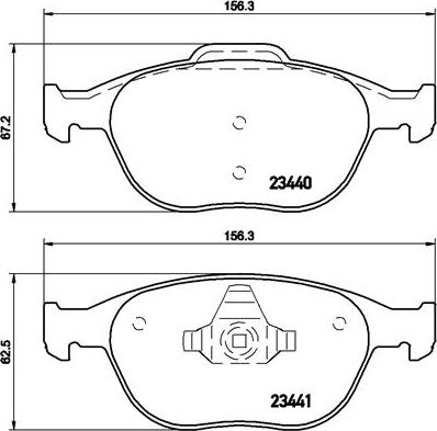 Brembo P 24 071 - Тормозные колодки, дисковые, комплект unicars.by