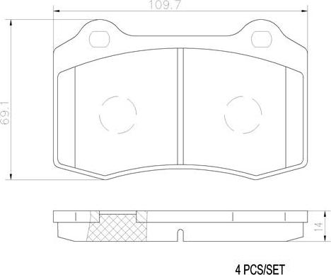 Brembo P24073N - Тормозные колодки, дисковые, комплект unicars.by