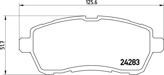 Brembo P 24 072 - Тормозные колодки, дисковые, комплект unicars.by