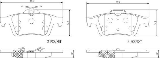 Brembo P24148N - Тормозные колодки, дисковые, комплект unicars.by