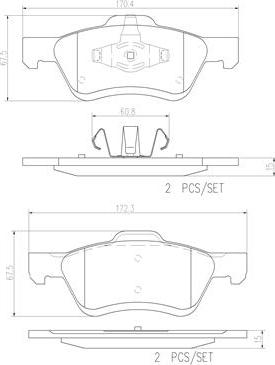 Brembo P24159N - Тормозные колодки, дисковые, комплект unicars.by