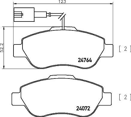 Brembo P 24 150 - Тормозные колодки, дисковые, комплект unicars.by