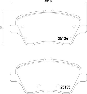 Brembo P 24 151X - Тормозные колодки, дисковые, комплект unicars.by