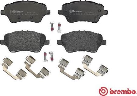 Brembo P 24 151 - Тормозные колодки, дисковые, комплект unicars.by