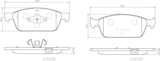 Brembo P24157N - Тормозные колодки, дисковые, комплект unicars.by