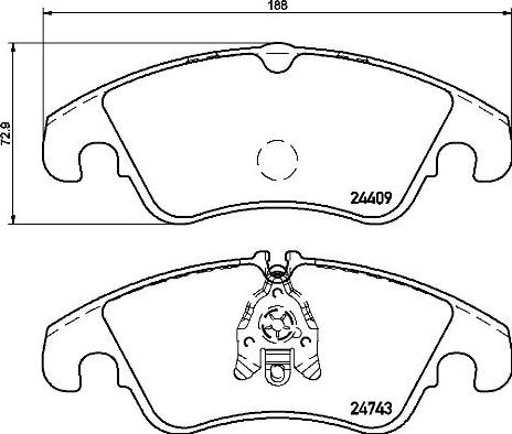 Brembo P 24 161 - Тормозные колодки, дисковые, комплект unicars.by